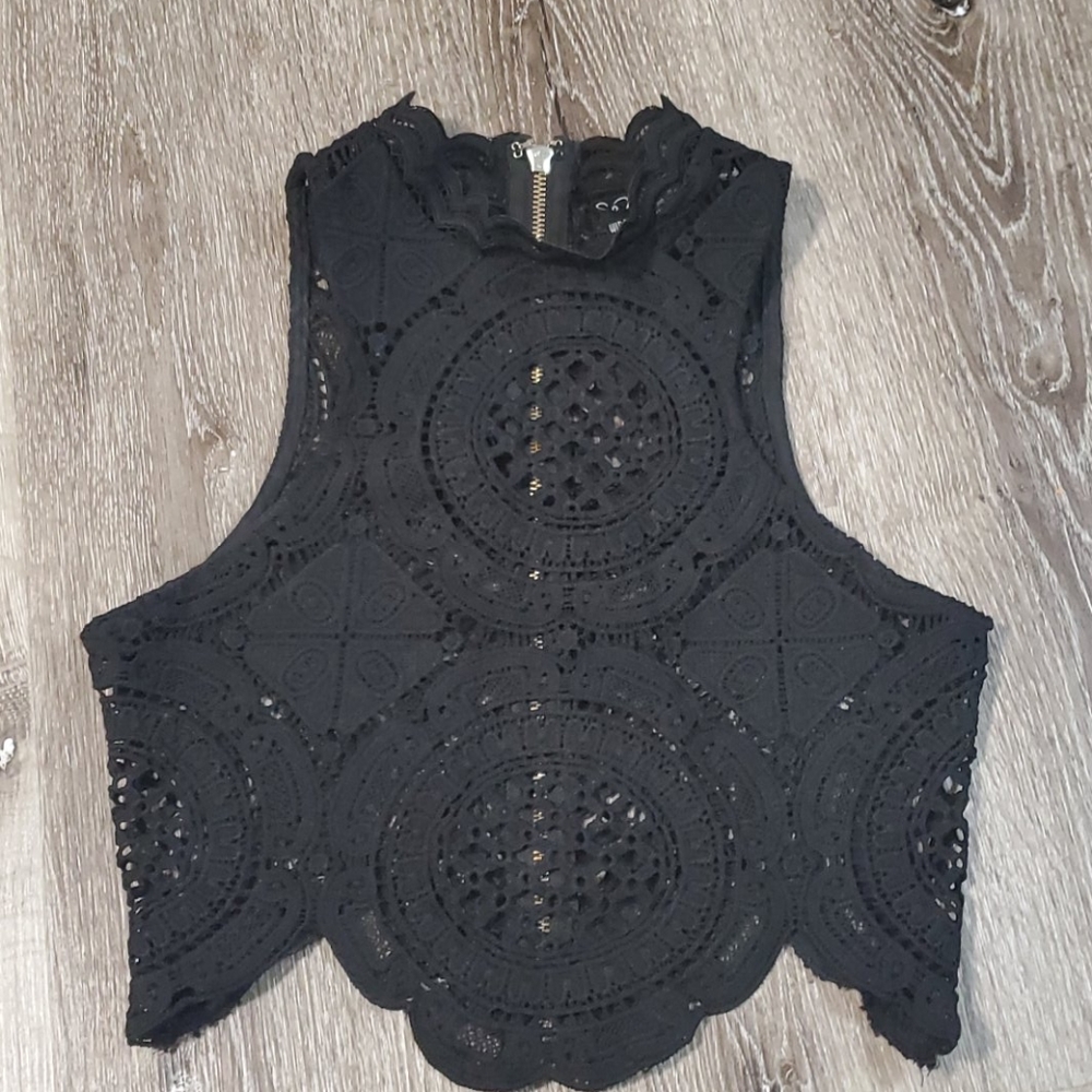 Black Crochet top